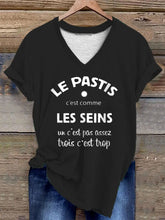 T-shirt Le Pastis c'est comme les seins Femme